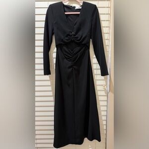 Mango Black Long Sleeve Dress
